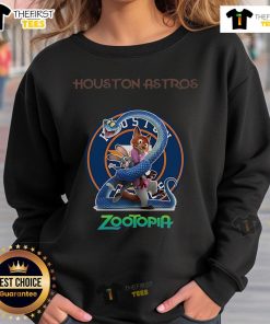 Original Houston Astros Zootopia 2 sweatshirt featuring vibrant graphics and a cozy design for fans and collectors.