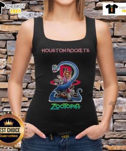Alt Text: Original Houston Rockets Zootopia 2 tank top featuring vibrant graphics and team logo, perfect for fans and casual wear.