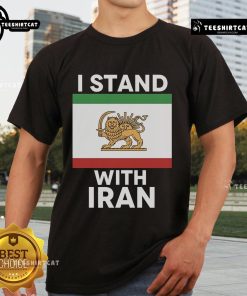 Original I Stand With Iran 2025 T-Shirt featuring bold graphic design supporting Iran's movement for freedom.