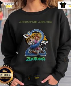 Original Jacksonville Jaguars Zootopia 2 Sweatshirt featuring vibrant graphics and cozy design for fans.