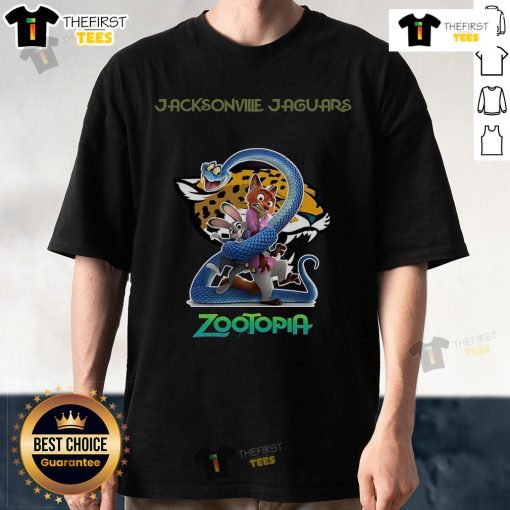 Original Jacksonville Jaguars Zootopia 2 T-Shirt featuring vibrant graphics and team colors, perfect for fans.