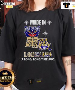 Alt Text: Original Made In Louisiana A Long Long Time Ago Ladies Tee featuring vintage graphic design and comfortable fit.