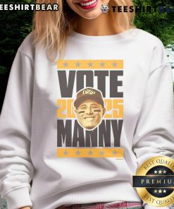 Original Manny Machado 2025 Vote Sweatshirt in vibrant colors, perfect for baseball fans supporting Machados campaign.