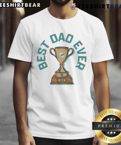 Original Miami Dolphins Best Dad Ever Trophy T-Shirt featuring a vibrant design perfect for proud football dads.
