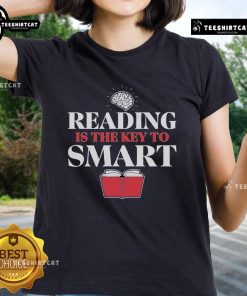 Original Nate Bargatze 'Reading is the Key to a Smart Brain' ladies tee featuring a stylish design and vibrant colors.