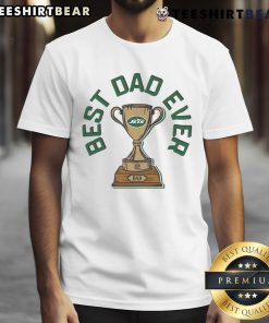 Original New York Jets Best Dad Ever Trophy T-Shirt featuring a stylish design perfect for proud Jets fans and dads.
