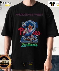 Original Philadelphia Phillies Zootopia 2 T-Shirt featuring vibrant graphics and a comfortable fit for fans.