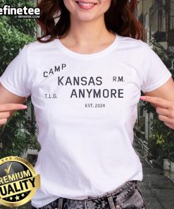Original Rolemodel Camp Kansas Anymore ladies tee featuring a stylish design perfect for casual wear.
