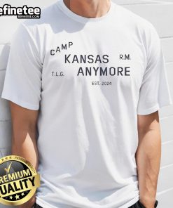 Original Rolemodel Camp Kansas Anymore T-Shirt featuring unique graphic design, perfect for casual wear and rolemodel enthusiasts.