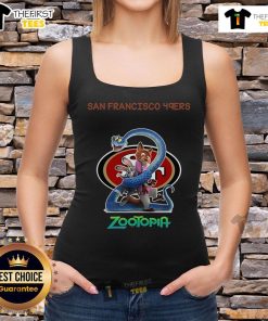 Alt Text: Original San Francisco 49ers Zootopia 2 tank top featuring vibrant graphics and comfortable fit for fans.