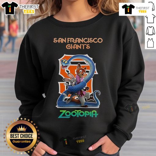 Original San Francisco Giants Zootopia 2 Sweatshirt featuring vibrant graphics and cozy design for fans.