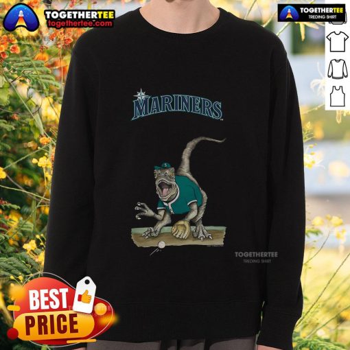 Original Seattle Mariners Tiny Turnip Velociraptor sweatshirt featuring a vibrant design and comfortable fit.