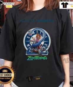 Original Seattle Mariners Zootopia 2 Ladies Tee featuring vibrant graphics and a comfortable fit for fans.