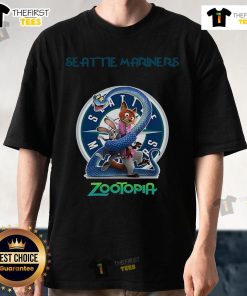 Original Seattle Mariners Zootopia 2 T-Shirt featuring vibrant graphics and team logo for fans and collectors.