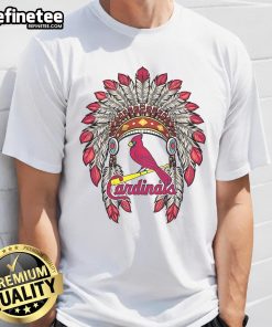 Alt Text: Original St. Louis Cardinals Native American logo T-shirt featuring vibrant colors and classic team design.