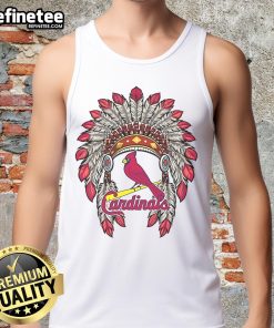 Original St. Louis Cardinals Native American logo tank top showcasing vibrant design and team spirit for fans.