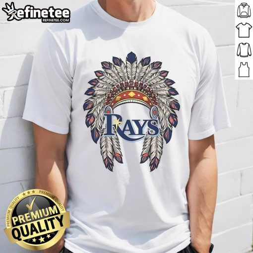 Original Tampa Bay Rays Native American Logo T-Shirt featuring vibrant graphics and a classic fit for fans.