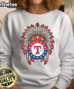 Original Texas Rangers Native American logo sweatshirt featuring vibrant colors and a classic sporty design.