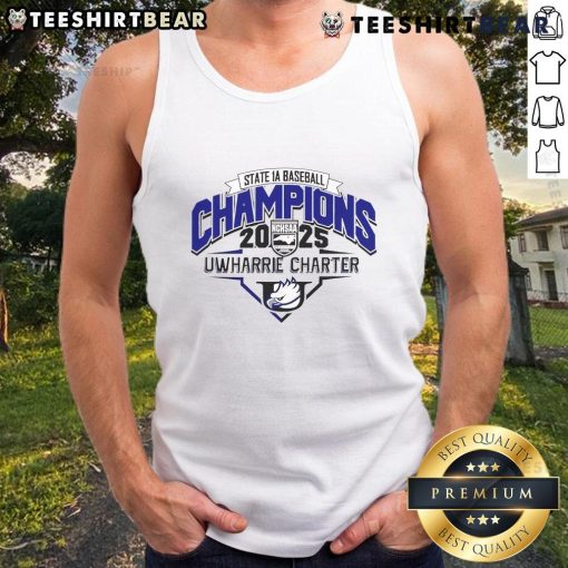 Original Uwharrie Charter NCHSAA State 1A Baseball 2025 Champions logo tank top design for fans