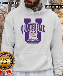 Alt Text: Original Washington Huskies quarterback U mascot hoodie featuring team colors and logo, perfect for fans and alumni.