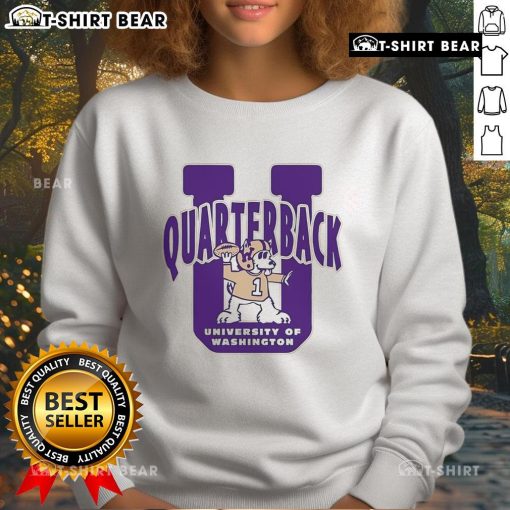 Original Washington Huskies quarterback U mascot sweatshirt featuring vibrant colors and team logo for fans.