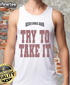 Original Youngboy Never Broke Again Try to Take It tank top worn by a model, showcasing its vibrant design and style.