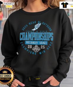 Premium 2025 NCAA DI Outdoor Track and Field Championships sweatshirt showcasing vibrant design for athletes and fans.