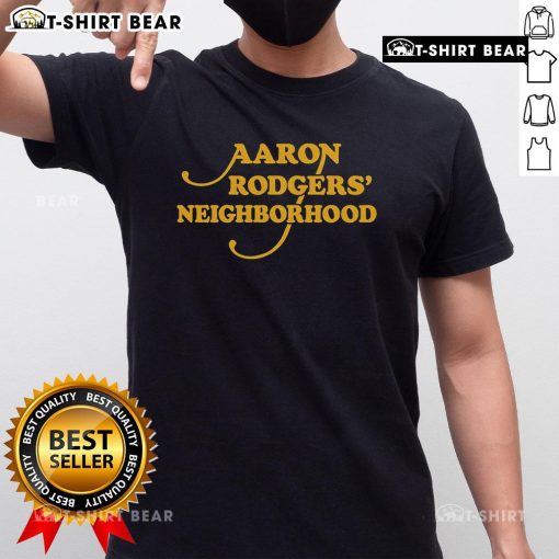 Premium Aaron Rodgers Neighborhood T-Shirt featuring a stylish design perfect for fans of the NFL quarterback.
