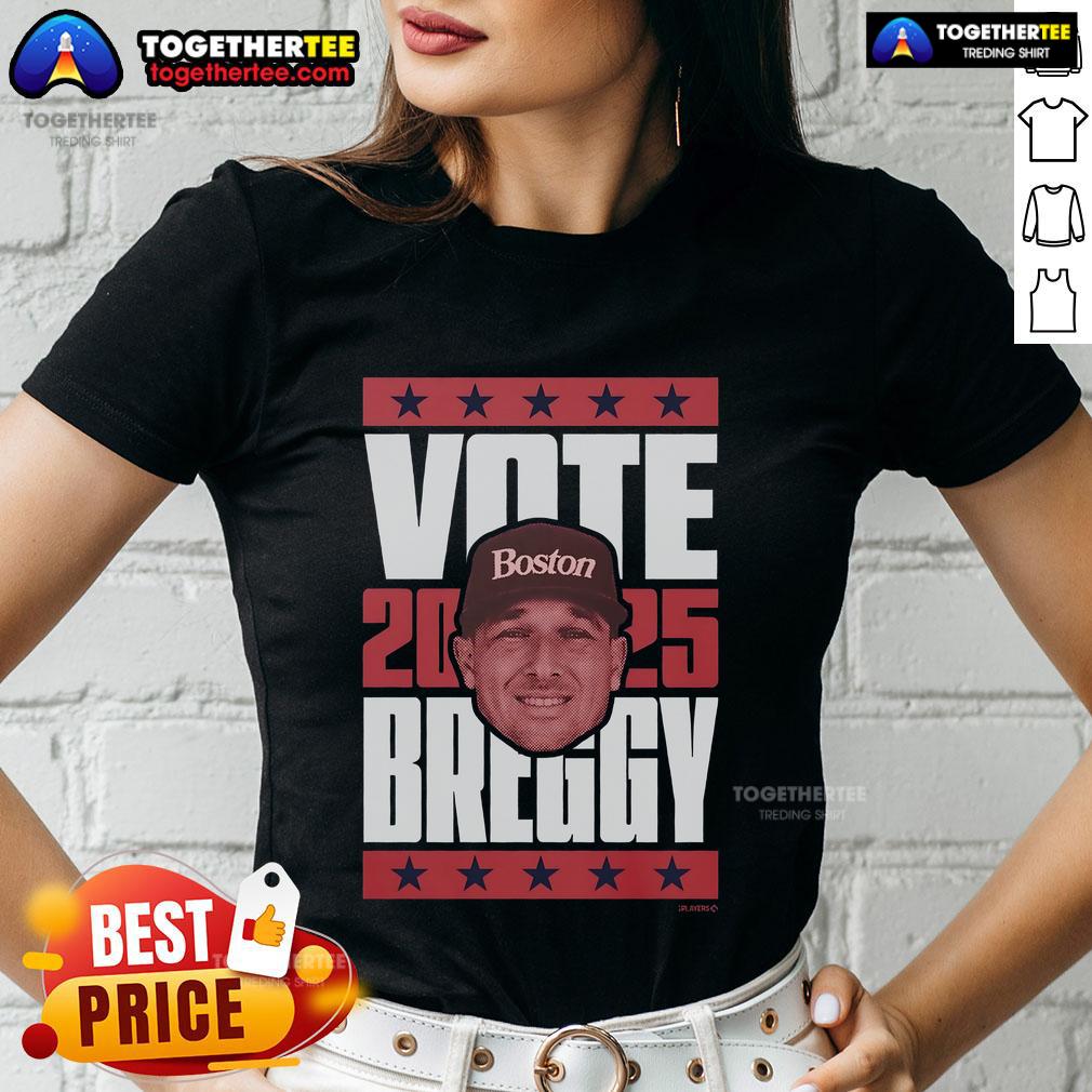 Premium Alex Bregman 2025 Vote Ladies Tee Alt Text: Premium Alex Bregman 2025 Vote Ladies Tee featuring a stylish design for baseball fans supporting Bregman.