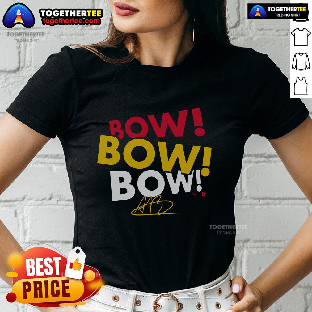 Premium Aliyah Boston Bow Bow Bow Ladies Tee Premium Aliyah Boston Bow Bow Bow Ladies Tee featuring a stylish design perfect for fans and fashion lovers.