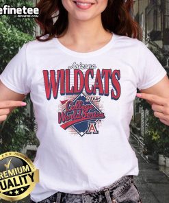 Premium Arizona Baseball 2025 College World Series ladies tee in vibrant colors, perfect for fans and casual wear.