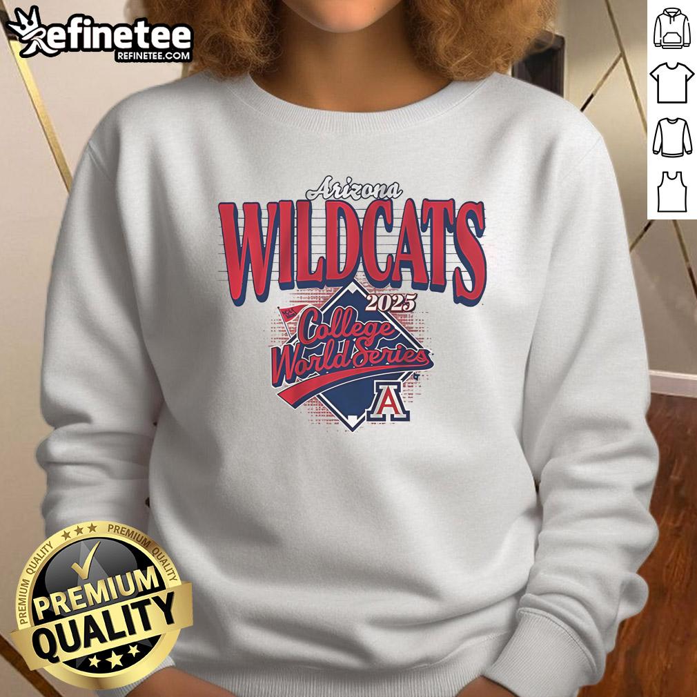Premium Arizona Baseball 2025 College World Series Sweatshirt Alt Text: Premium Arizona Baseball 2025 College World Series sweatshirt featuring team logo and stylish design for fans.