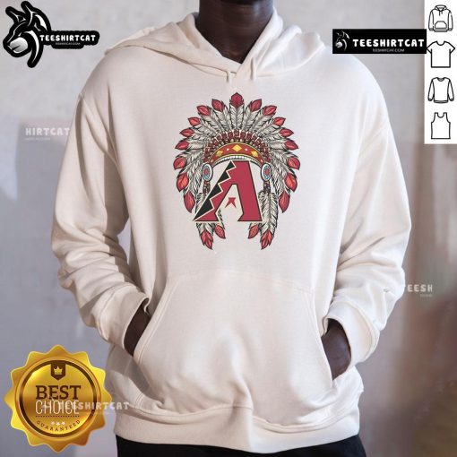Premium Arizona Diamondbacks Native American logo hoodie featuring vibrant colors and comfortable fit for fans.