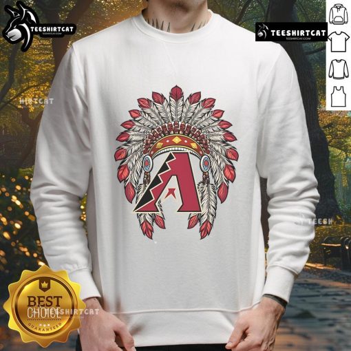 Premium Arizona Diamondbacks Native American logo sweatshirt in navy, featuring a bold team emblem and comfortable fit.