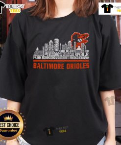 Premium Baltimore Orioles 2025 Skyline Ladies Tee featuring a stylish design for female fans of the MLB team.