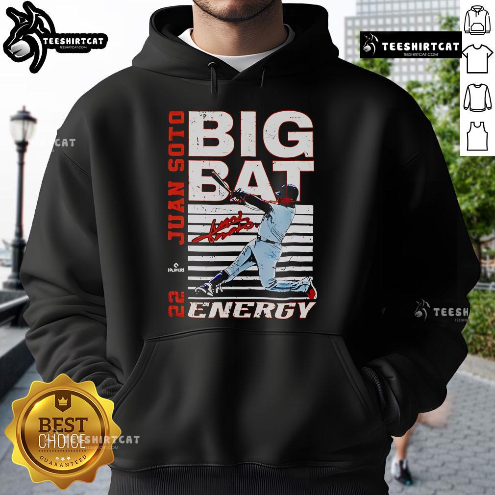 Premium Big Bat Energy Juan Soto New York Baseball Mlbpa Hoodie Alt Text: Premium Big Bat Energy Juan Soto New York Baseball MLBPA Hoodie featuring vibrant design and comfortable fit.