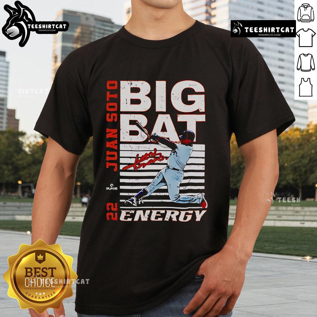 Premium Big Bat Energy Juan Soto New York Baseball Mlbpa T Shirt Alt Text: Premium Big Bat Energy Juan Soto New York MLBPA T-Shirt featuring vibrant design and comfortable fit for baseball fans.