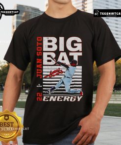 Alt Text: Premium Big Bat Energy Juan Soto New York MLBPA T-Shirt featuring vibrant design and comfortable fit for baseball fans.