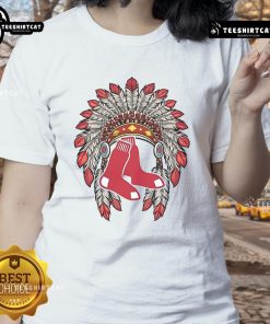 Premium Boston Red Sox Native American logo ladies tee, stylish women's shirt featuring iconic baseball design.