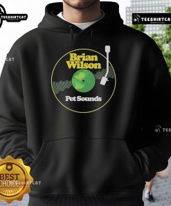 Alt Text: Premium Brian Wilson Pet Sounds LP hoodie featuring vibrant colors and iconic album artwork for music lovers.