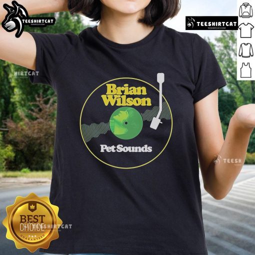 Alt Text: Premium Brian Wilson Pet Sounds LP ladies tee featuring a vintage design inspired by the classic album cover.