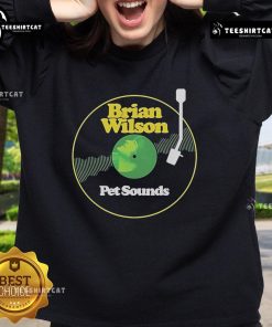 Alt Text: Premium Brian Wilson Pet Sounds LP sweatshirt featuring vibrant colors and iconic album artwork, perfect for music fans.
