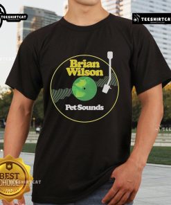 Premium Brian Wilson Pet Sounds LP T-Shirt featuring iconic album artwork, perfect for music lovers and collectors.