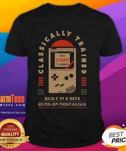 Premium Built In 8 Bits Retro Gameboy T-Shirt featuring nostalgic 1989 design for classic gaming fans.