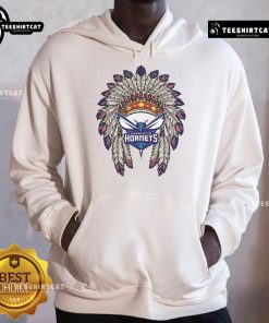 Premium Charlotte Hornets Native American logo hoodie featuring vibrant colors and stylish design for fans.