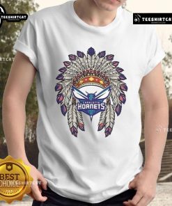 Premium Charlotte Hornets Native American Logo T-Shirt featuring vibrant colors and unique design for fans and collectors.