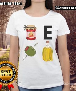 Alt Text: Premium Chef Brian Tsao wearing Jam E Olive Oil Ladies Tee, showcasing culinary style and passion for gourmet cooking.