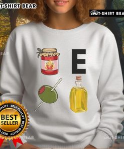 Premium Chef Brian Tsao wearing a Jam E Olive Oil sweatshirt, showcasing a stylish culinary fashion statement.