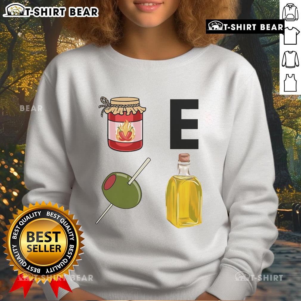 Premium Chef Brian Tsao Jam E Olive Oil Sweatshirt Premium Chef Brian Tsao wearing a Jam E Olive Oil sweatshirt, showcasing a stylish culinary fashion statement.