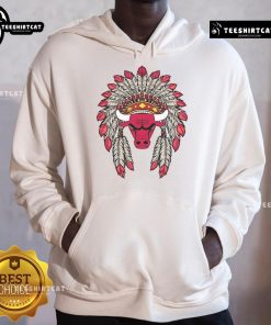 Premium Chicago Bulls Native American logo hoodie showcasing vibrant design and cozy fit, perfect for fans and collectors.